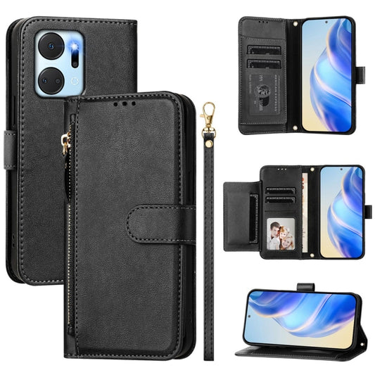 Multi-Card Slots Zipper Wallet Leather Phone Case, For Honor X7a 4G / Play7T 5G, For Honor Magic5 Pro, For Honor X8a Global, For Honor X40 / X9a / Magic5 Lite, For Honor 80 GT, For Honor 80, For Honor X30 5G / X9 4G / X9 5G, For Honor X40i