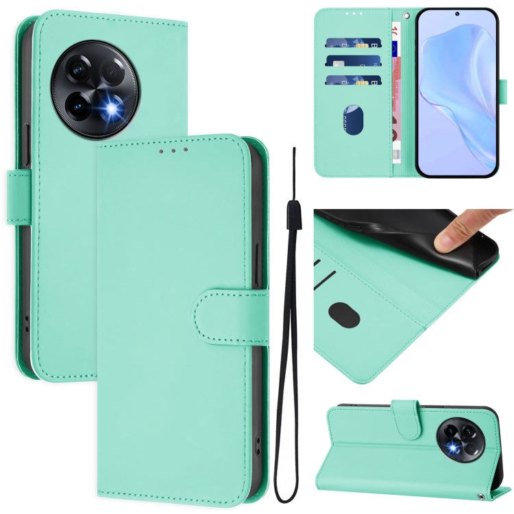 Skin Feel Solid Color Leather Phone Case with Lanyard, For OnePlus Nord 3 / Ace 2V, For OnePlus 11R 5G Global