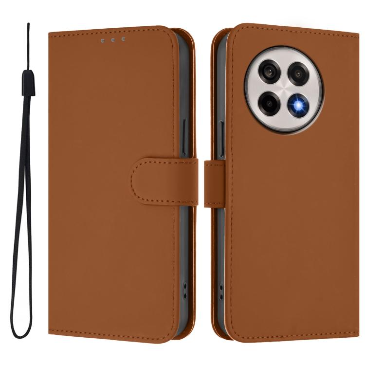 Skin Feel Solid Color Leather Phone Case with Lanyard, For OnePlus Ace 5 Pro / Ace 5 / 13R, For OnePlus Nord 4 5G