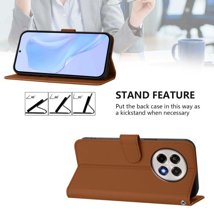 Skin Feel Solid Color Leather Phone Case with Lanyard, For OnePlus Ace 5 Pro / Ace 5 / 13R, For OnePlus Nord 4 5G