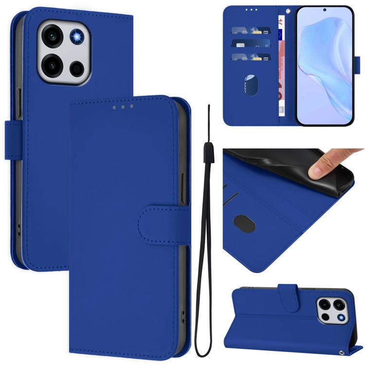 Skin Feel Solid Color Leather Phone Case with Lanyard, For OnePlus Turbo 6X Pro 5G, For OnePlus Turbo 6 / Turbo 6V