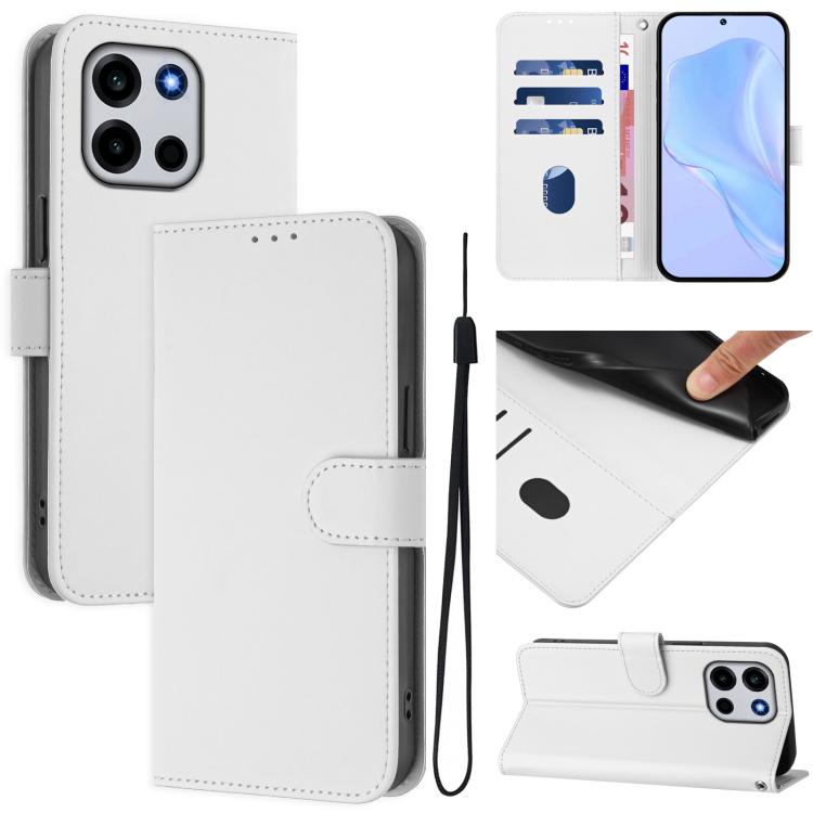 Skin Feel Solid Color Leather Phone Case with Lanyard, For OnePlus Turbo 6X Pro 5G, For OnePlus Turbo 6 / Turbo 6V