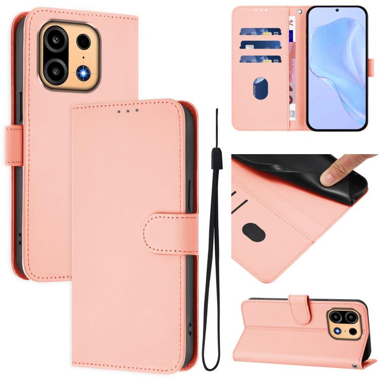 Skin Feel Solid Color Leather Phone Case with Lanyard, For OnePlus Turbo 6X Pro 5G, For OnePlus Turbo 6 / Turbo 6V