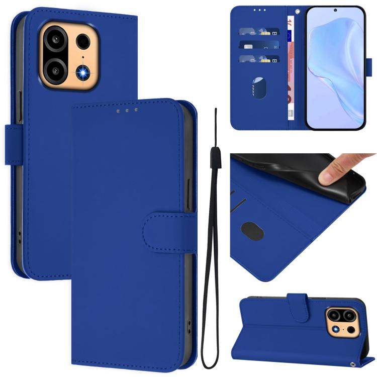 Skin Feel Solid Color Leather Phone Case with Lanyard, For OnePlus Turbo 6X Pro 5G, For OnePlus Turbo 6 / Turbo 6V