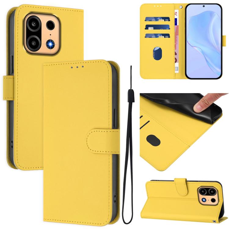 Skin Feel Solid Color Leather Phone Case with Lanyard, For OnePlus Turbo 6X Pro 5G, For OnePlus Turbo 6 / Turbo 6V