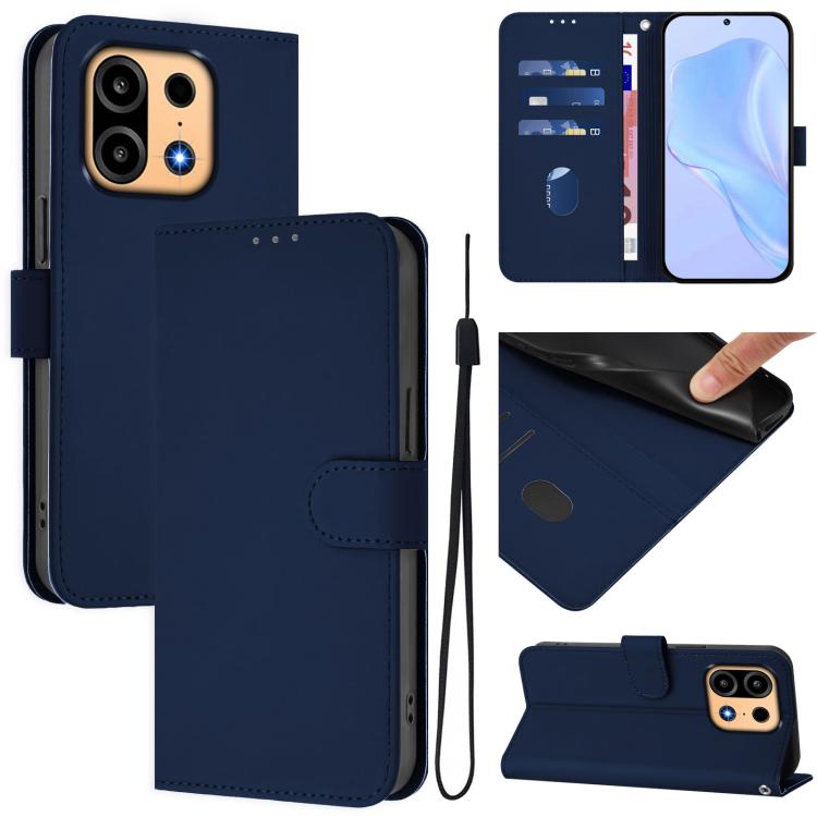 Skin Feel Solid Color Leather Phone Case with Lanyard, For OnePlus Turbo 6X Pro 5G, For OnePlus Turbo 6 / Turbo 6V