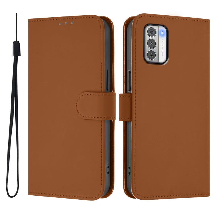 Skin Feel Solid Color Leather Phone Case with Lanyard, For Nokia G42 / G310, For Nokia C300
