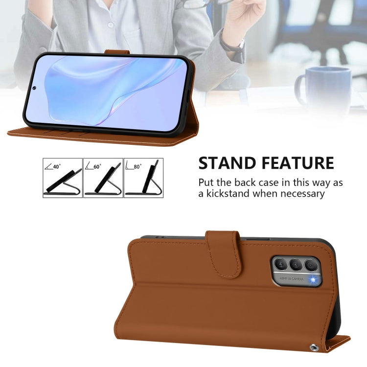 Skin Feel Solid Color Leather Phone Case with Lanyard, For Nokia G400, For Nokia G11 4G / G21 4G