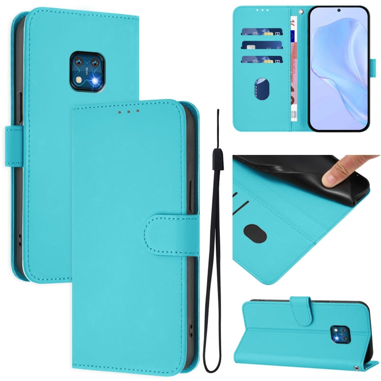 Skin Feel Solid Color Leather Phone Case with Lanyard, For Nokia XR20, For Nokia C10 / C20