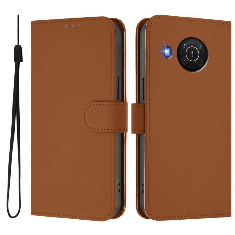 Skin Feel Solid Color Leather Phone Case with Lanyard, For Nokia X20 / X10, For Nokia 6.3 / G20 / G10