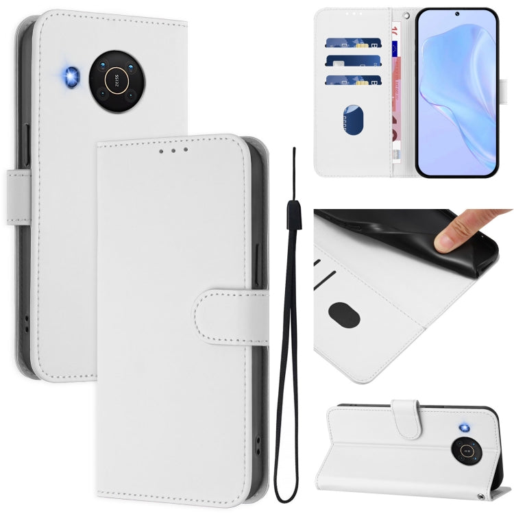 Skin Feel Solid Color Leather Phone Case with Lanyard, For Nokia X20 / X10, For Nokia 6.3 / G20 / G10