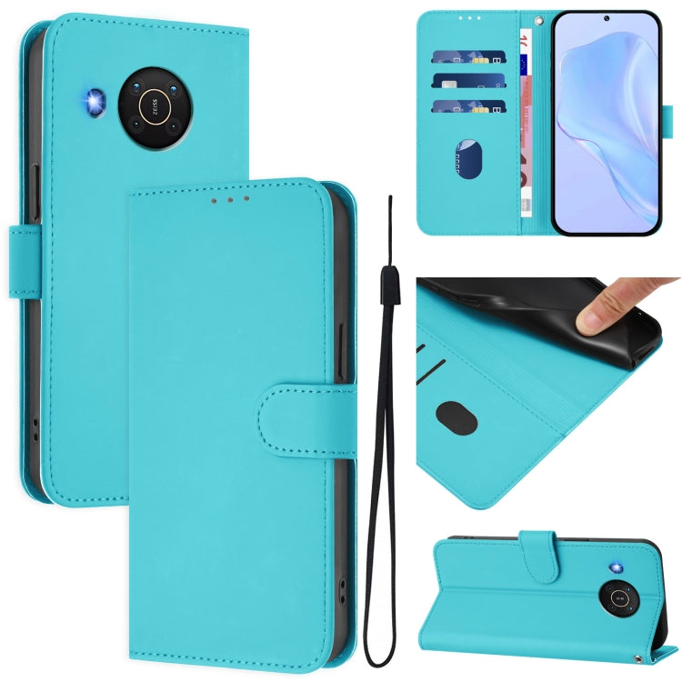 Skin Feel Solid Color Leather Phone Case with Lanyard, For Nokia X20 / X10, For Nokia 6.3 / G20 / G10