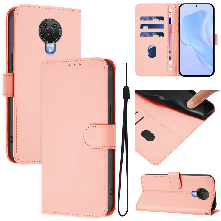 Skin Feel Solid Color Leather Phone Case with Lanyard, For Nokia X20 / X10, For Nokia 6.3 / G20 / G10