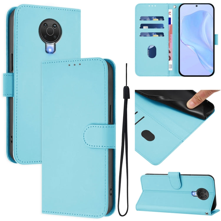 Skin Feel Solid Color Leather Phone Case with Lanyard, For Nokia X20 / X10, For Nokia 6.3 / G20 / G10