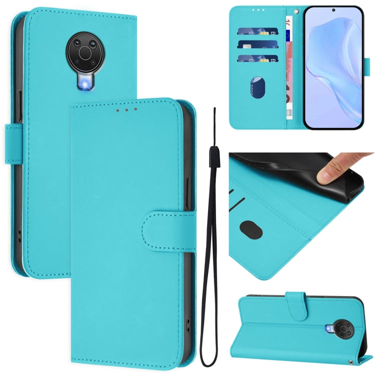 Skin Feel Solid Color Leather Phone Case with Lanyard, For Nokia X20 / X10, For Nokia 6.3 / G20 / G10
