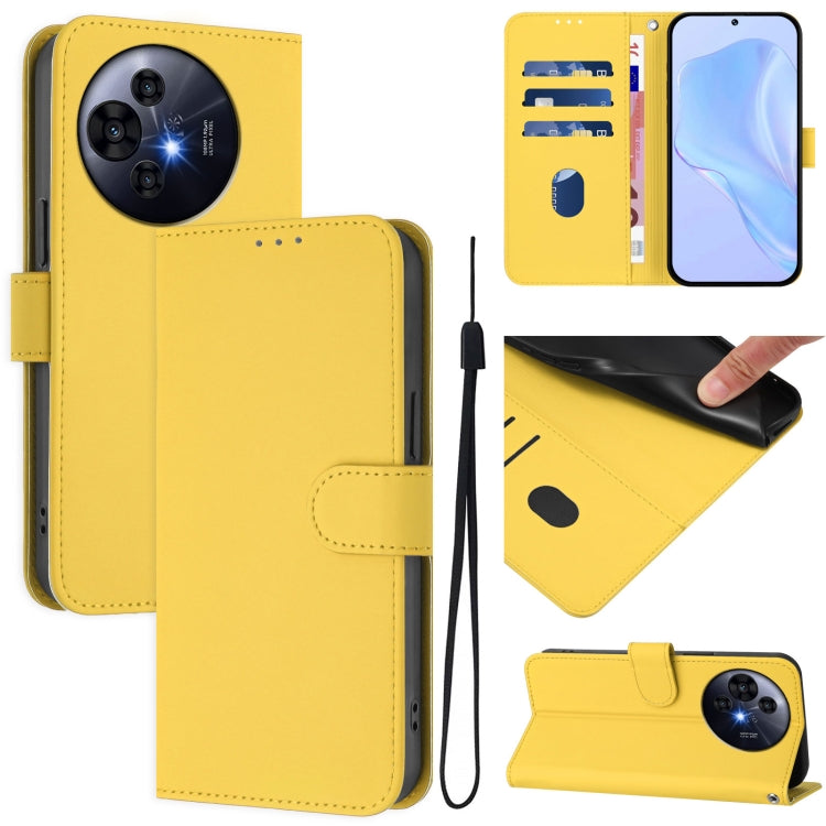 Skin Feel Solid Color Leather Phone Case with Lanyard, For TCL 50 Pro NxtPaper, For TCL 50 LE