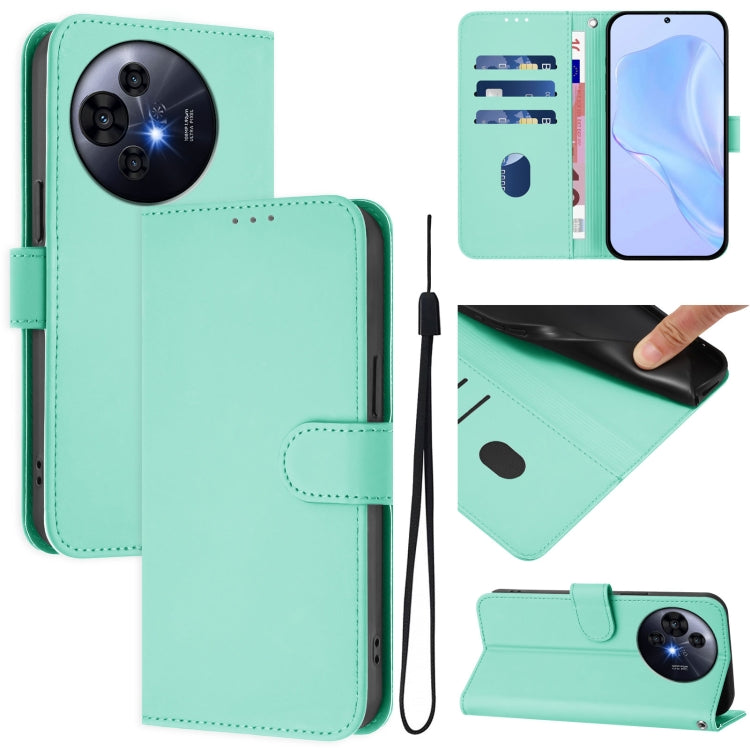 Skin Feel Solid Color Leather Phone Case with Lanyard, For TCL 50 Pro NxtPaper, For TCL 50 LE
