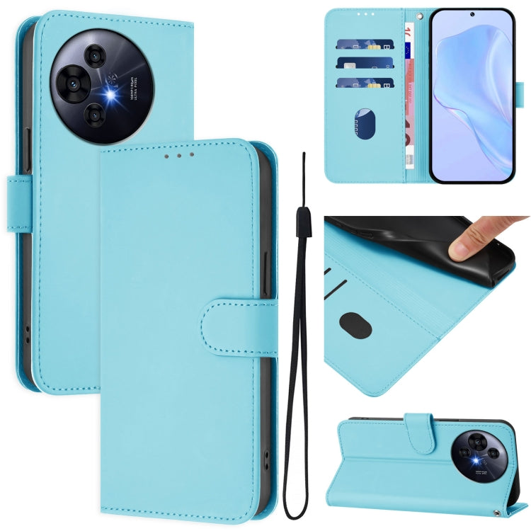 Skin Feel Solid Color Leather Phone Case with Lanyard, For TCL 50 Pro NxtPaper, For TCL 50 LE