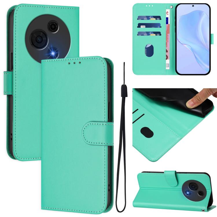 Skin Feel Solid Color Leather Phone Case with Lanyard, For TCL K32 5G / K33 5G, For TCL 60 NxtPaper