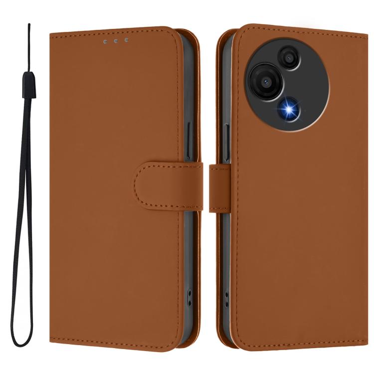 Skin Feel Solid Color Leather Phone Case with Lanyard, For TCL 605 / 60 SE, For TCL 50 5G / 50 XE NxtPaper 5G