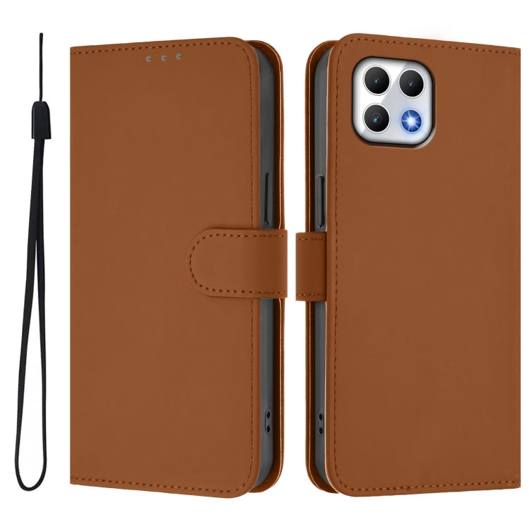 Skin Feel Solid Color Leather Phone Case with Lanyard, For T-Mobile Revvl 7 5G, For T-Mobile Revvl 6 Pro 5G / 6x Pro 5G