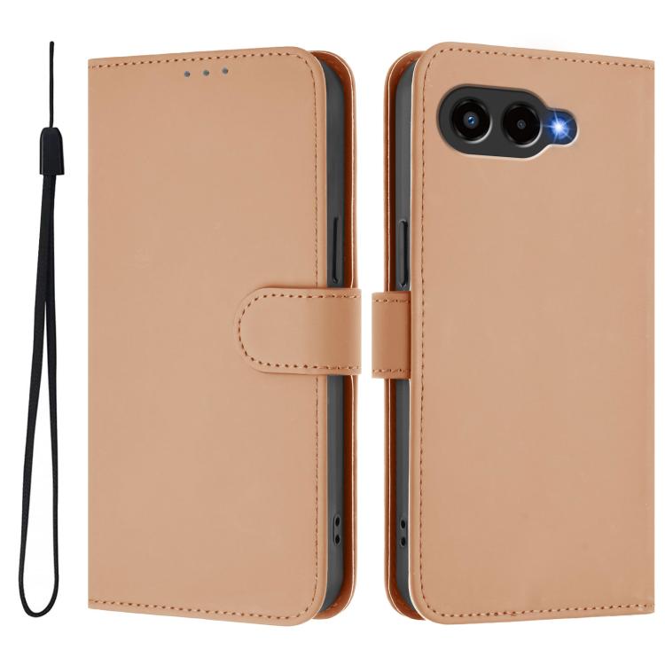 Skin Feel Solid Color Leather Phone Case with Lanyard, For T-Mobile Revvl 8, For T-Mobile Revvl 7 Pro 5G