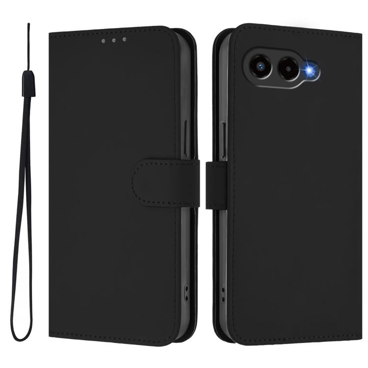Skin Feel Solid Color Leather Phone Case with Lanyard, For T-Mobile Revvl 8, For T-Mobile Revvl 7 Pro 5G