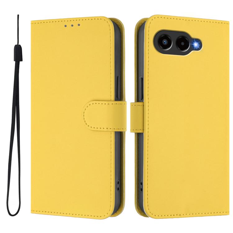 Skin Feel Solid Color Leather Phone Case with Lanyard, For T-Mobile Revvl 8, For T-Mobile Revvl 7 Pro 5G