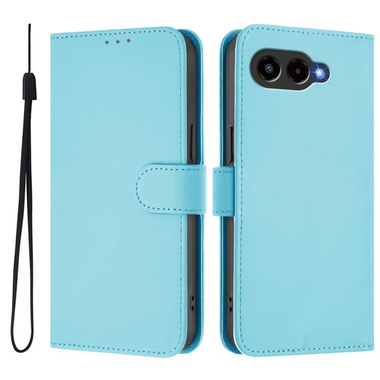 Skin Feel Solid Color Leather Phone Case with Lanyard, For T-Mobile Revvl 8, For T-Mobile Revvl 7 Pro 5G