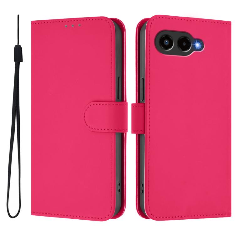 Skin Feel Solid Color Leather Phone Case with Lanyard, For T-Mobile Revvl 8, For T-Mobile Revvl 7 Pro 5G