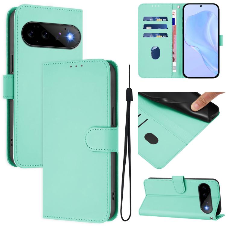 Skin Feel Solid Color Leather Phone Case with Lanyard, For Google Pixel 11 Pro XL, For Google Pixel 11 Pro / 11