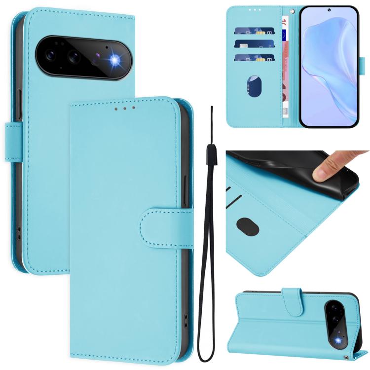 Skin Feel Solid Color Leather Phone Case with Lanyard, For Google Pixel 11 Pro XL, For Google Pixel 11 Pro / 11