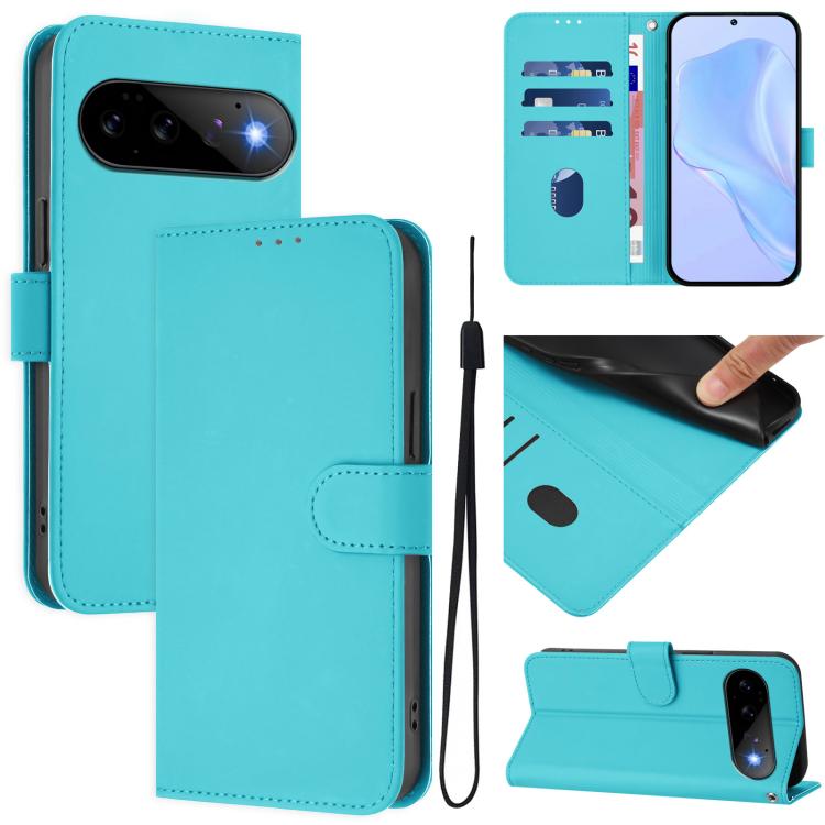 Skin Feel Solid Color Leather Phone Case with Lanyard, For Google Pixel 11 Pro XL, For Google Pixel 11 Pro / 11