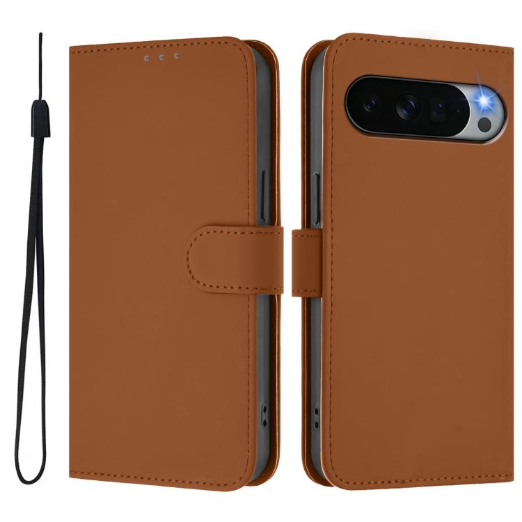 Skin Feel Solid Color Leather Phone Case with Lanyard, For Google Pixel 11 Pro XL, For Google Pixel 11 Pro / 11