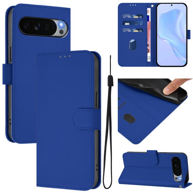 Skin Feel Solid Color Leather Phone Case with Lanyard, For Google Pixel 11 Pro XL, For Google Pixel 11 Pro / 11
