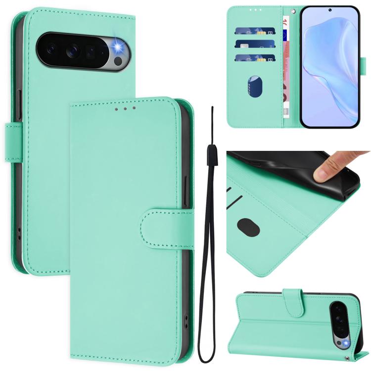 Skin Feel Solid Color Leather Phone Case with Lanyard, For Google Pixel 11 Pro XL, For Google Pixel 11 Pro / 11