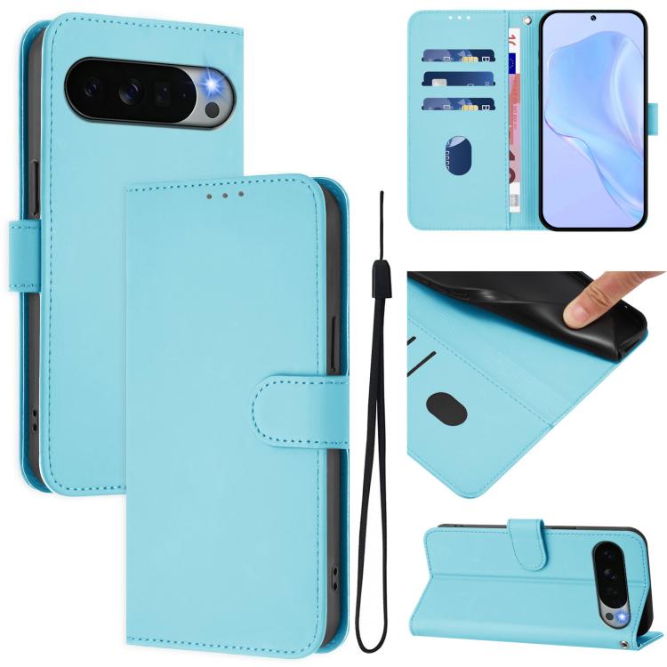 Skin Feel Solid Color Leather Phone Case with Lanyard, For Google Pixel 11 Pro XL, For Google Pixel 11 Pro / 11
