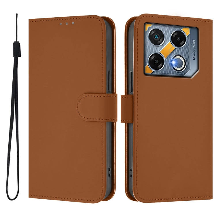 Skin Feel Solid Color Leather Phone Case with Lanyard, For Infinix GT 20 Pro 5G, For Infinix Note 40 Pro 4G
