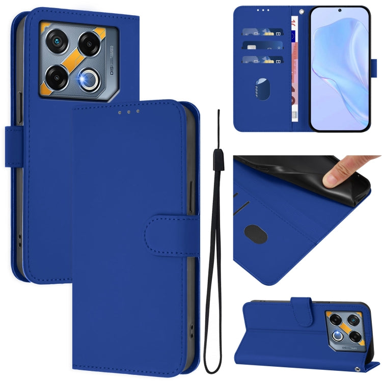Skin Feel Solid Color Leather Phone Case with Lanyard, For Infinix GT 20 Pro 5G, For Infinix Note 40 Pro 4G