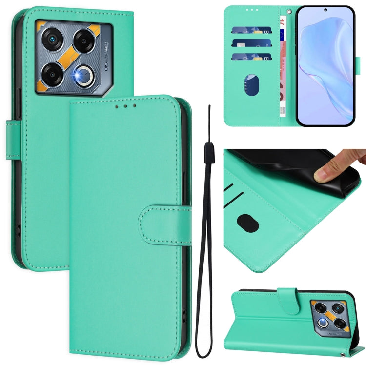 Skin Feel Solid Color Leather Phone Case with Lanyard, For Infinix GT 20 Pro 5G, For Infinix Note 40 Pro 4G