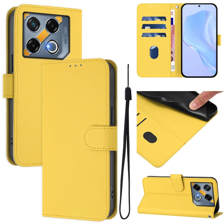Skin Feel Solid Color Leather Phone Case with Lanyard, For Infinix GT 20 Pro 5G, For Infinix Note 40 Pro 4G