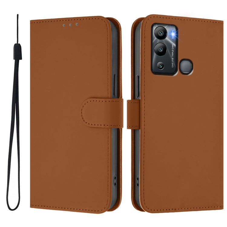 Skin Feel Solid Color Leather Phone Case with Lanyard, For Infinix Hot 12i / 20i, For Infinix Zero 5G 2023