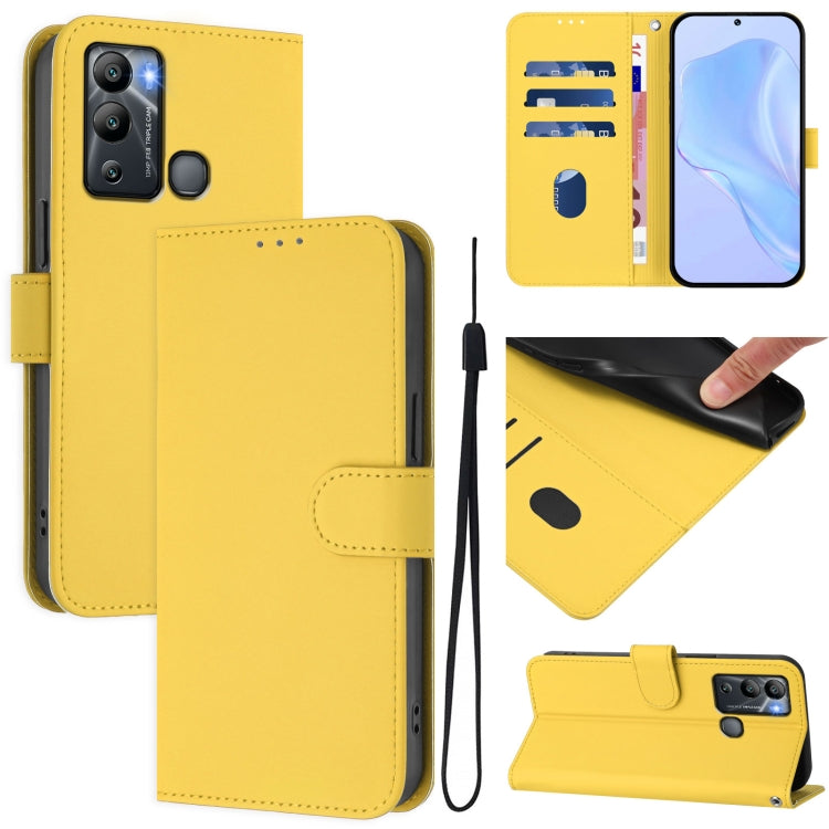 Skin Feel Solid Color Leather Phone Case with Lanyard, For Infinix Hot 12i / 20i, For Infinix Zero 5G 2023