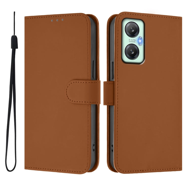 Skin Feel Solid Color Leather Phone Case with Lanyard, For Infinix Hot 20S, For Infinix Hot 20 5G