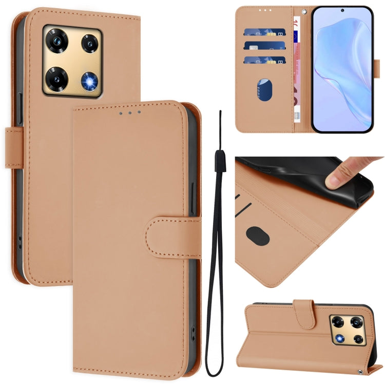 Skin Feel Solid Color Leather Phone Case with Lanyard, For Infinix Note 30 Pro 4G, For Infinix Note 30 VIP
