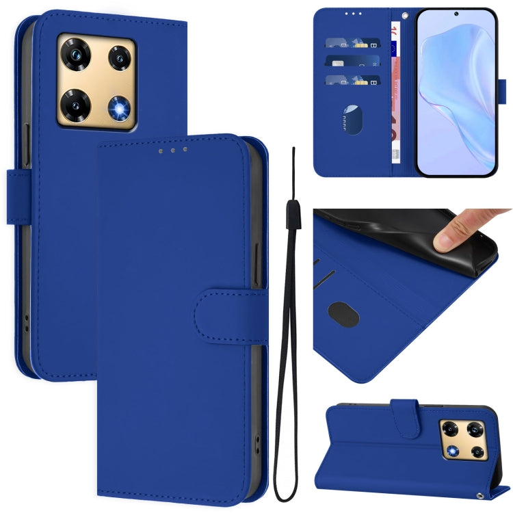 Skin Feel Solid Color Leather Phone Case with Lanyard, For Infinix Note 30 Pro 4G, For Infinix Note 30 VIP