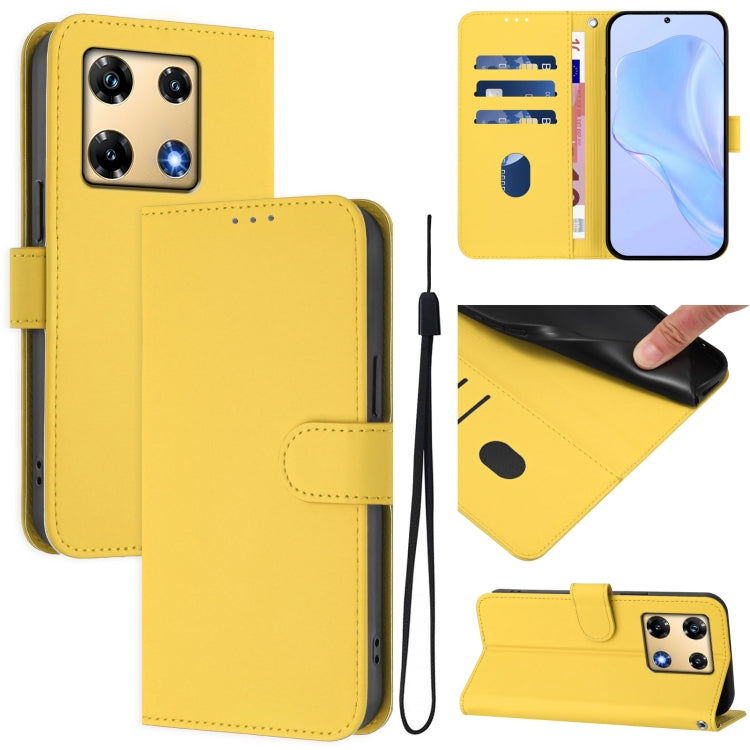 Skin Feel Solid Color Leather Phone Case with Lanyard, For Infinix Note 30 Pro 4G, For Infinix Note 30 VIP