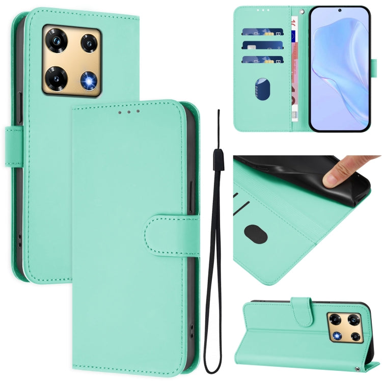 Skin Feel Solid Color Leather Phone Case with Lanyard, For Infinix Note 30 Pro 4G, For Infinix Note 30 VIP