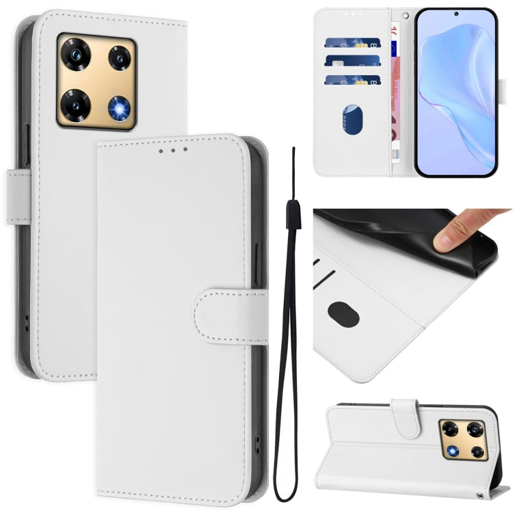 Skin Feel Solid Color Leather Phone Case with Lanyard, For Infinix Note 30 Pro 4G, For Infinix Note 30 VIP
