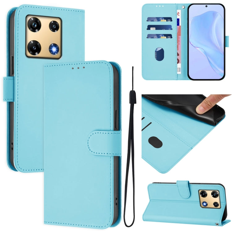 Skin Feel Solid Color Leather Phone Case with Lanyard, For Infinix Note 30 Pro 4G, For Infinix Note 30 VIP